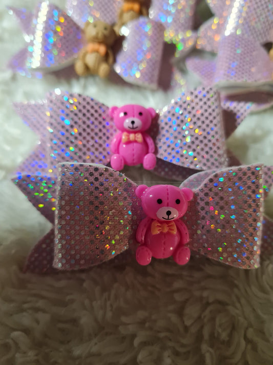 mini teddy bow set